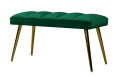 Ławka do przedpokoju Stella - nogi złote skośne - Magic Velvet 2225