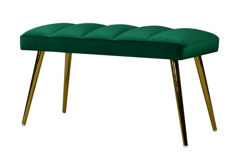 Ławka do przedpokoju Stella - nogi złote skośne - Magic Velvet 2225